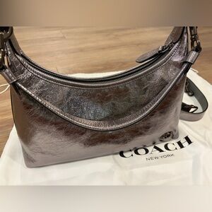 Coach Metallic Silver Shoulder Bag